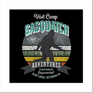 Visit Camp Sasquatch - Funny Big Foot TDesign v2 Posters and Art